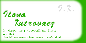 ilona kutrovacz business card